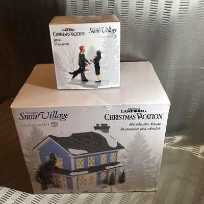 Dept 56 Christmas Vacation Set THE CHESTER HOUSE & GONE  Todd and Margo