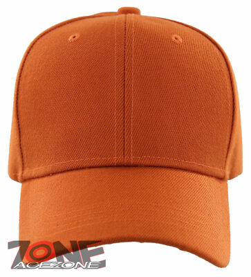 NEW! PLAIN SOLID ADJUSTABLE BASEBALL CAP HAT ORANGE | eBay display picture 3
