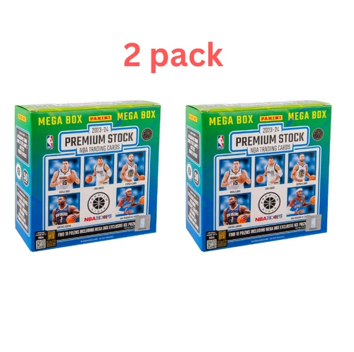 2023 24 HOOPS PREMIUM STOCK BASKETBALL FACTORY SEALED MEGA BOXES - 2 BOX
