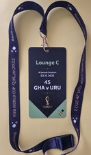 Match 45 Ghana Uruguay 2022 FIFA World Cup Hospitality Pass & Lanyard