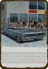 1964 Pontiac Bonneville Safari Station Wagon Car DECORATIVE REPLICA METAL SIGN
