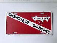Dive Shop Bermuda Triangle License Plate Greenville South Carolina SC