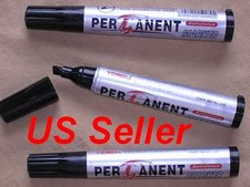LOT OF 3 BLACK, HUGE PERMANENT MARKERS 3 BLACK QUALITY, FAST US SHIP