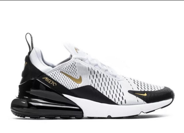 Nike Air Max 270 White Metallic Gold Black Av7892 100 Men's Size 7.5 for sale online | eBay