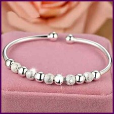New 925 Sterling Silver Ball Bracelets For Women Fashion Luxury Lucky Beads