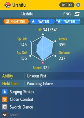 Pokemon Scarlet and Violet 6iv Max EV Urshifu-Rapid Strike