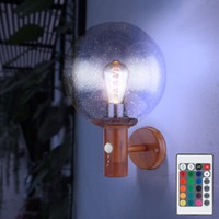 Wandlampe Leuchte AußEnleuchte Fernbedienung Rgb Led Bewegungsmelder Holzoptik