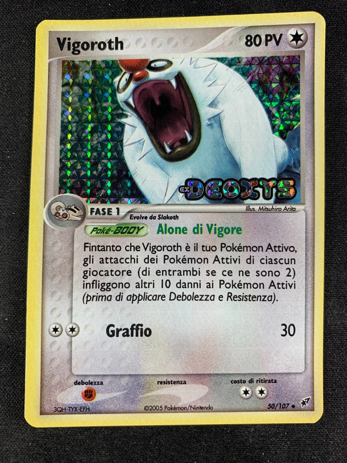 Pokemon - Vigoroth 50/107 Stamped - Ex Deoxys - Reverse Holo ITA Near MINT