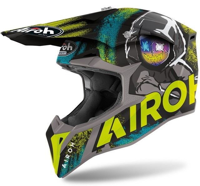 AIROH WRAAP ALIEN YELLOW 2022 CASCO OFF ROAD MOTOCROSS ENDURO QUAD TG S |  Acquisti Online su eBay