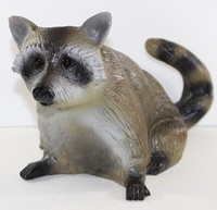 Deko Garten Figur Gartenfigur Tierfigur WaschbäR Sitzend Aus Kunststoff H 21 Cm