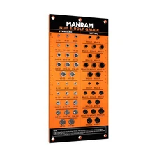 Thread Checker with All-Metal Board, Nut & Bolt Thread Checker, Bolt Size and...