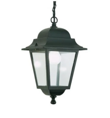 320/06 Sospensione QUADRATA Grande di Sovil nero E.27