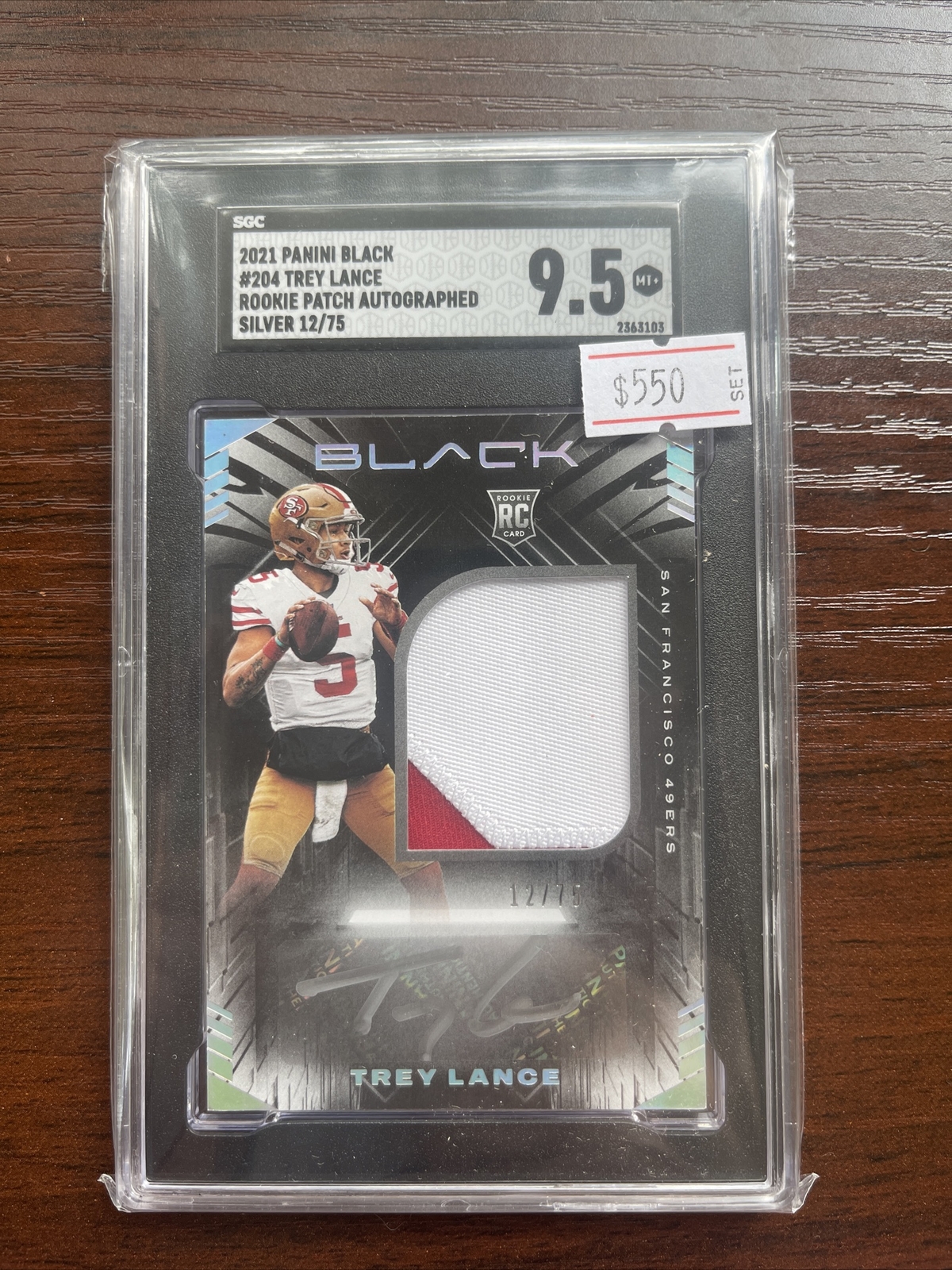 Trey Lance Panini Black #204 Patch Autograph-Silver