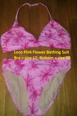 pink flower bathing suit
