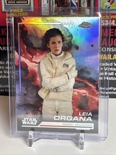 2024 Topps Chrome Star Wars Leia Organa Rainbow Refractor 103