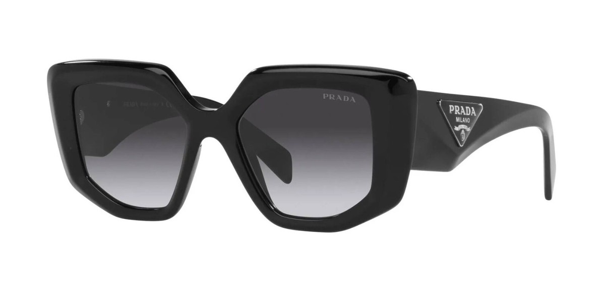 Prada PR 14ZS Black/Grey Shaded (1AB-09S) Sunglasses | eBay
