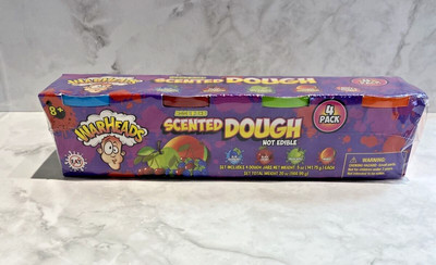 NEW SEALED Warheads Scented Dough PACK OF 4 CONTAINERS LR1