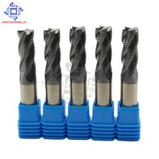5Pcs 4 Flute 1/2" x 1" x 3" Solid Carbide Roughing End Mills - ALCrSiN Coated