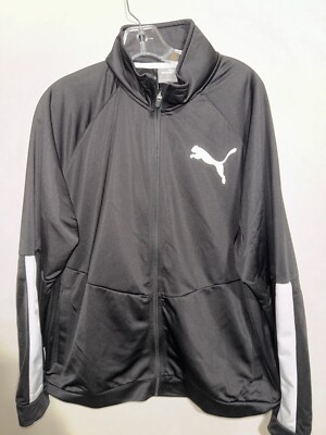 NWT Puma Jacket Mens Black Casual Full Zip Up Track Jacket XL