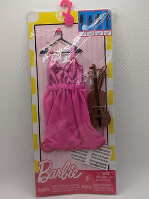 Barbie Fashion DNT94 Pink Dress With Violin Mattel 