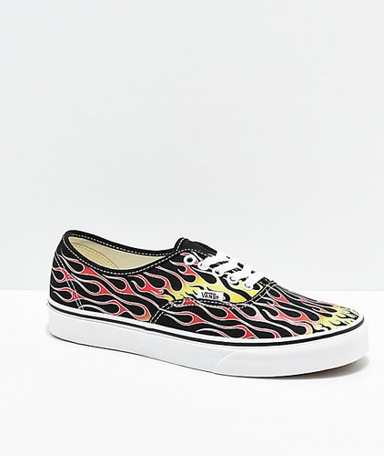 Vans - Authentic FLAMES Mash Up Shoes (NEW in BOX) Mens Size 7-13 FIRE HOT FLAME - Picture 1 of 4