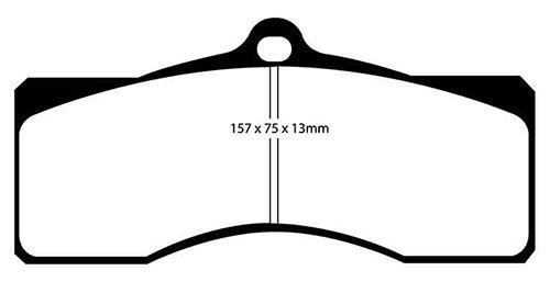 EBC YellowStuff Front Brake Pads for Chevrolet Corvette (C3) 5.7 78-82 DP41155R - Picture 2 of 2