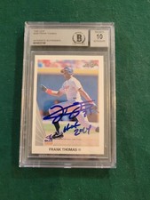1990 Leaf #300 Frank Thomas Autograph Beckett Certified Grade 10