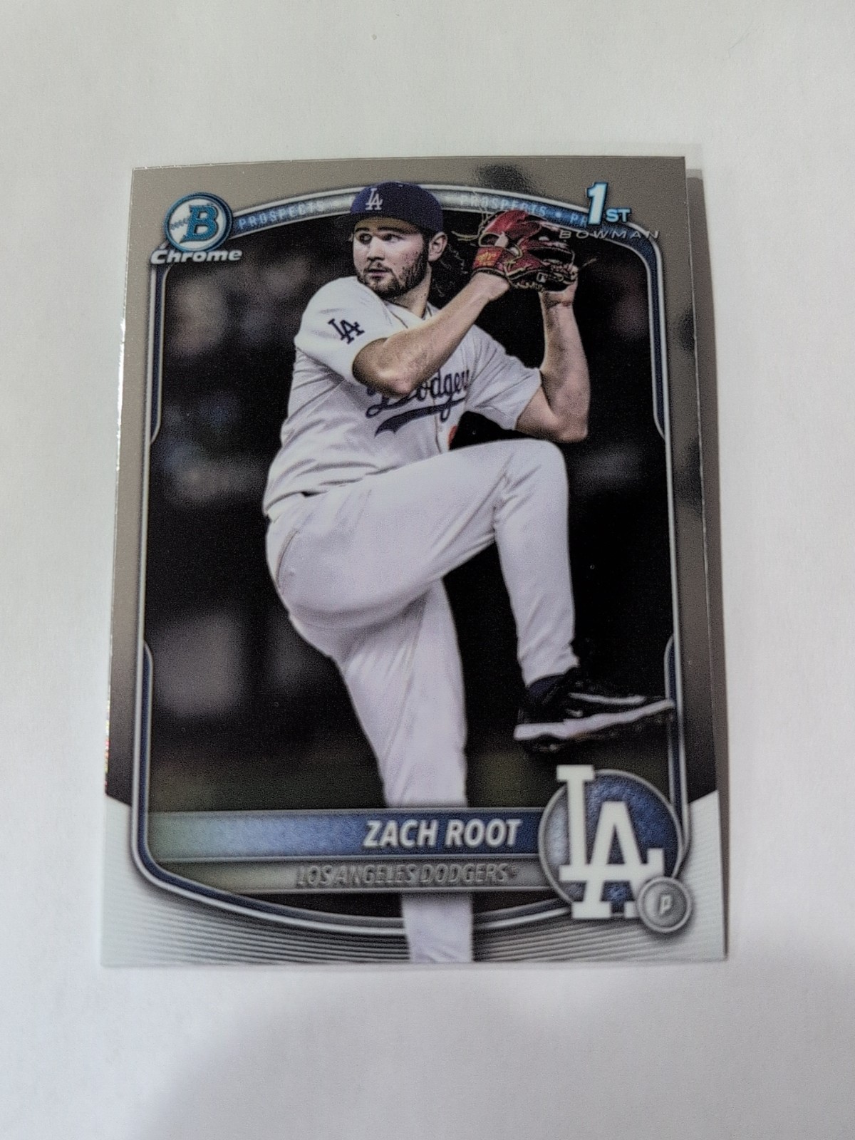 Zach Root 2025 Bowman Draft #BDC-22 1st Chrome Base - LA Dodgers