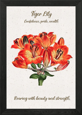 Tiger Lilie Blume Sprache gerahmtes Wandbild Poster Leinwanddruck Bild
