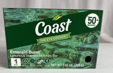 Coast Emerald Burst Moisture Bar Soap 7.05 oz Energizing Scent Hydrating 50 Was