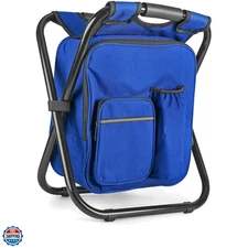 Backpack Stool Cooler Chair Heavy Duty 400 LBS Max Load Portable Lightweight ...