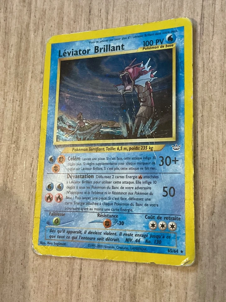 Carte Pokémon LÉVIATOR BRILLANT 65/64 - Neo Revelation - FR - Photo 3/4
