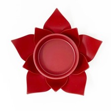 IKEA AROMATISK Red 6" LOTUS Tealight Candle Holder Diwali