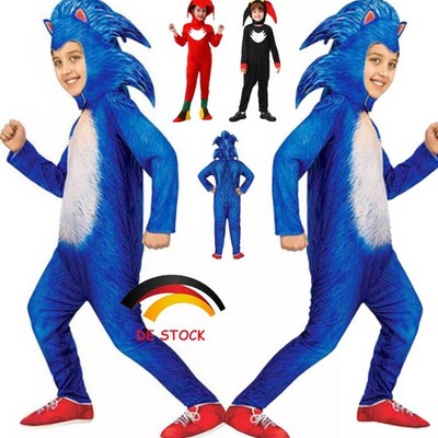 DE Kinder Jungen Sonic The Hedgehog Overalls Cosplay Kostüm Party Karneval Kleid