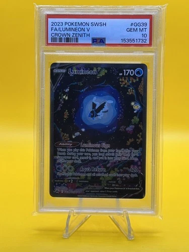 2023 Pokemon Sword And Shield Crown Zenith Fa Lumineon V #GG39 PSA 10