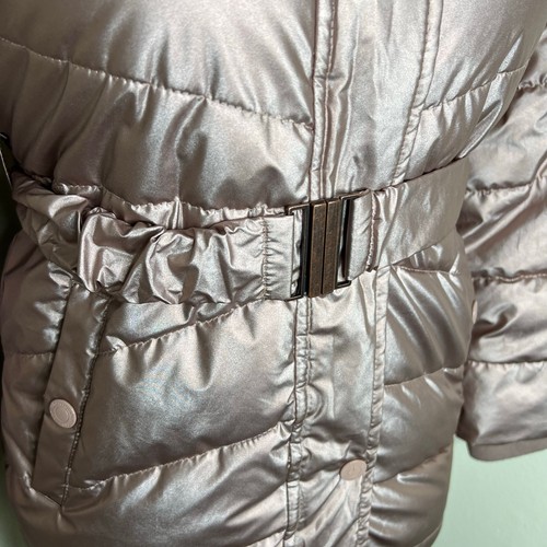 A&F Abercrombie & Fitch Puffer Jacket 9/10 Girls Rose Gold Winter Coat Insulated - Picture 5 of 12