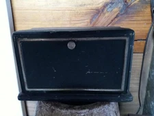 Antique Unique Hotel Green Metal Desk Card Holder Grand Haven Michigan