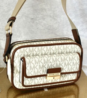 Michael Kors Tasche XS PKT CAMERA  XBODY Crossbody BRADSHAW  Vanilla LOGO NEU