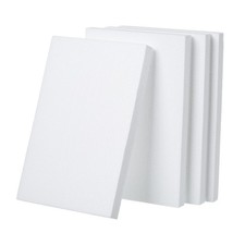 Crafare 12X8X1 Inch Craft Foam Blocks 4 Pack Polystyrene 12x8x1in 4pcs, white