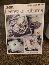 Keepsake Scrapbook Photo Albums Pattern Book Leaflet-LEISURE ARTS 1436