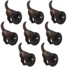 , 100% Cast Iron Dog Tail Heavy Duty Hooks, Key Holder, Coat Decorative Hooks...