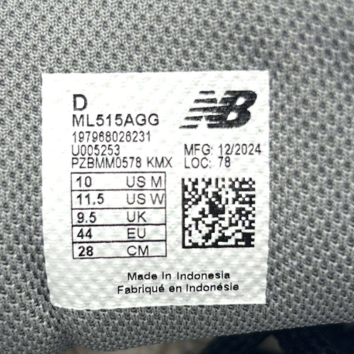 New Balance 515 Shoes Mens 10 Womens 11.5 Grey Black Suede Mesh Comfort Sneakers thumbnail 10