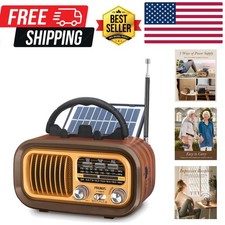 Portable Radio AM FM SW Bluetooth, Gifts for Dad and Mom, Retro Radios Vintag...