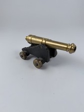Antique Desktop Cannon Brass And Iron MFco 1/7