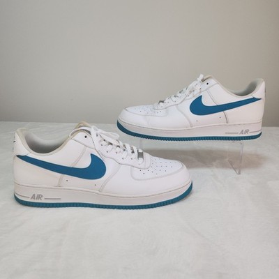 Nike Air Force 1 White Tropical Teal Mens 15 Low Tops Leather 2013 Green Blue