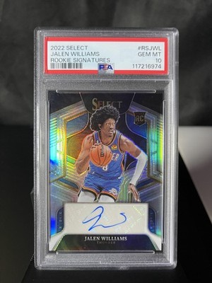 2022 Panini Select Rookie Signatures Jalen Williams #RS-JWL /249 (AU, RC) PSA 10