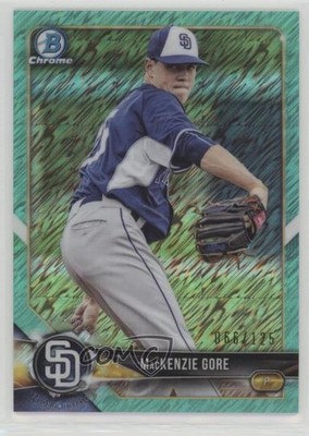 2018 Bowman Chrome Prospects Aqua Shimmer Refractor 66/125 Mackenzie Gore 1e5