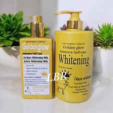 Golden Glow Intensive Whitening Exfoliating Shower Gel H.C Whitening Milk Spf55