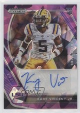 2021 Panini Prizm Draft Picks Purple Ice /99 Kary Vincent Jr #DPA-KVI Auto 0c6