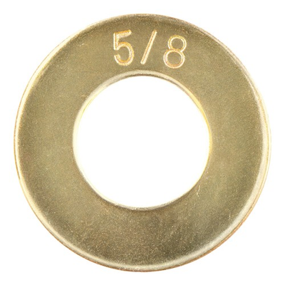 #ad 50 Pack 5 8 Inch Grade 8 SAE Washer Thru Hardened Yellow Zinc Hardware Part $28.20